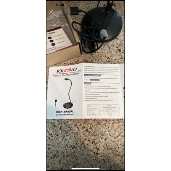 NEW IN BOX JOUNIVO JV-601 Microphone for PC / MAC laptop LED ZOOM - Picture 5 of 9